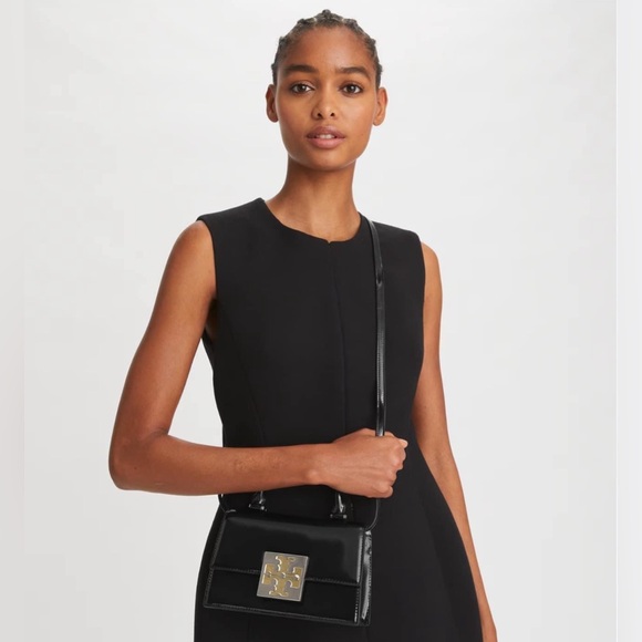 💰SOLD - 148865 - Tory Burch T Monogram Bon Bon Spazzolato Mini Top-handle Bag - Picture 13 of 13